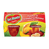 Del Monte&nbsp;Strawberry-Banana Flavored Peaches In Light Syrup&nbsp;4 Pk Full-Size Picture
